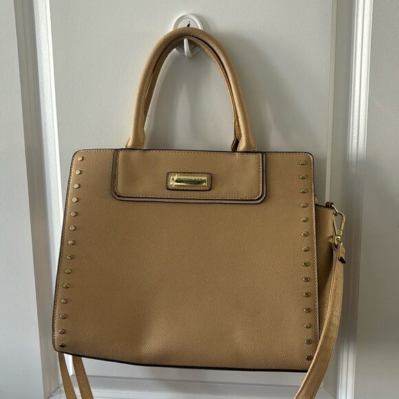 London Fog Handbags - London Fog Beige Bianaca Satchel